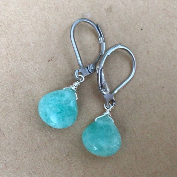 Amazonite Earrings Artisan Sundance Charm - Picture 1 of 7